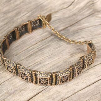 Vintage Pentti Sarpaneva pronssi Pitsi rannekoru / Bronze Lace Bracelet