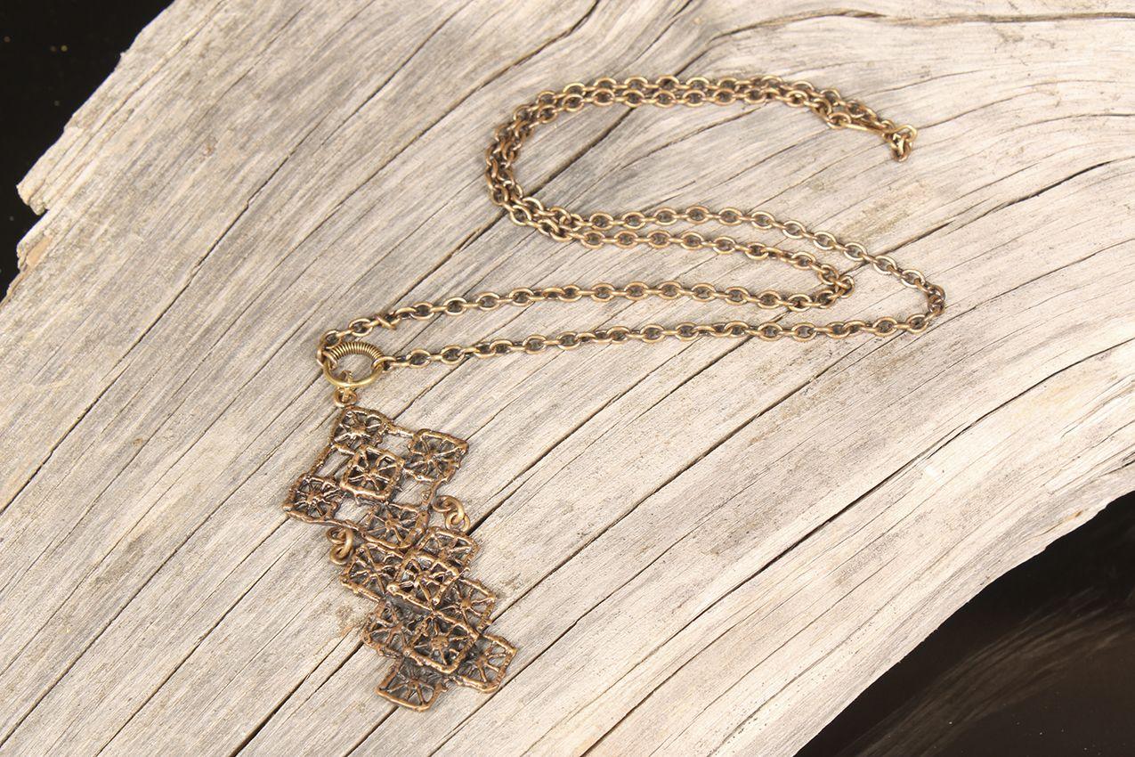 Vintage Pentti Sarpaneva pronssi Pitsi-riipus / Bronze Pendant Revinnäinen - Image 3