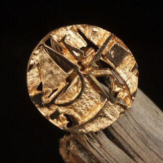 Jorma Laine Turun Hopea pronssi sormus / Bronze Large Ring Turun Hopea