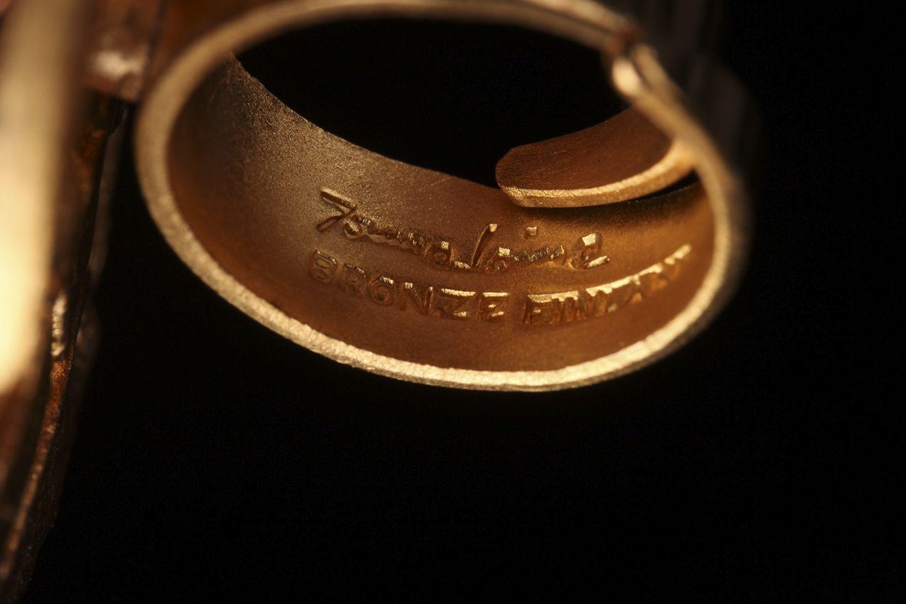 Jorma Laine Turun Hopea pronssi sormus / Bronze Large Ring Turun Hopea - Image 4