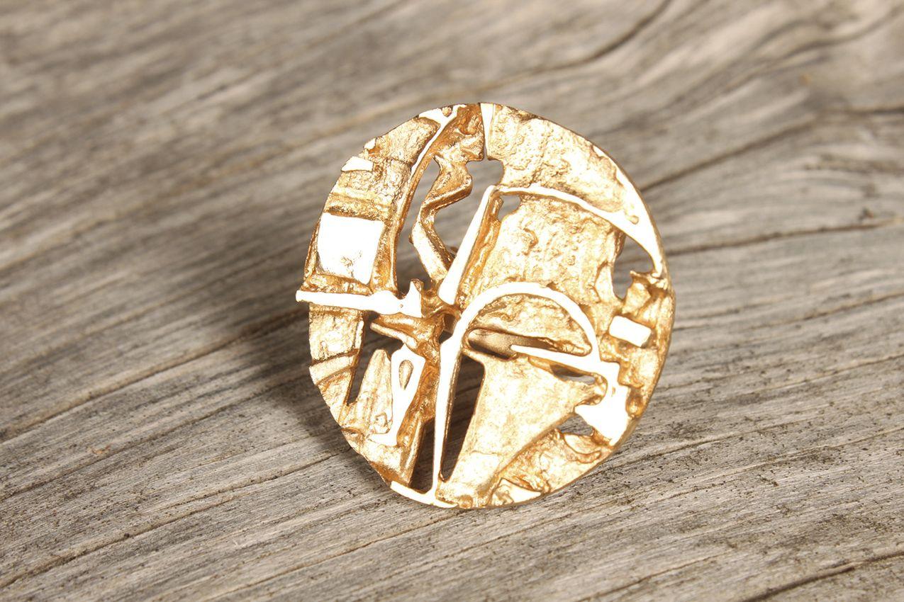 Jorma Laine Turun Hopea pronssi sormus / Bronze Large Ring Turun Hopea - Image 10