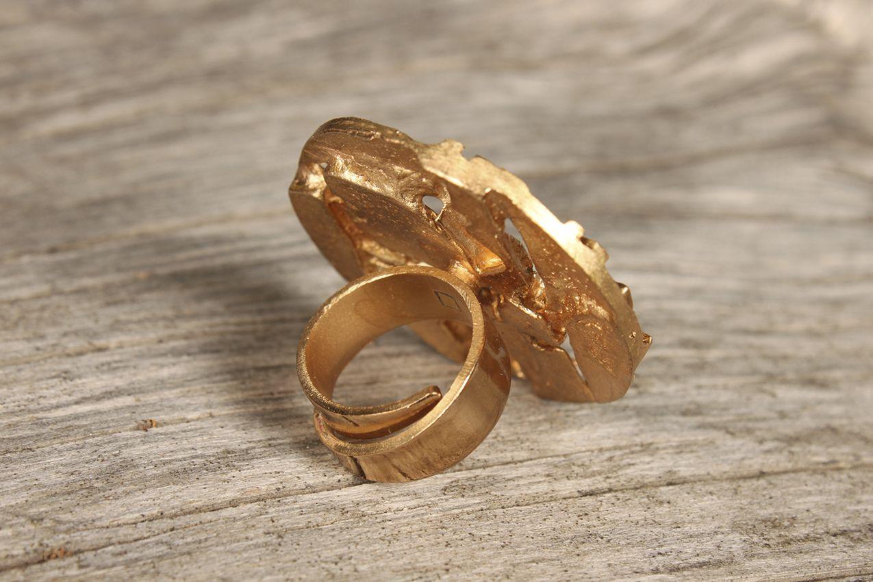 Jorma Laine Turun Hopea pronssi sormus / Bronze Large Ring Turun Hopea - Image 9