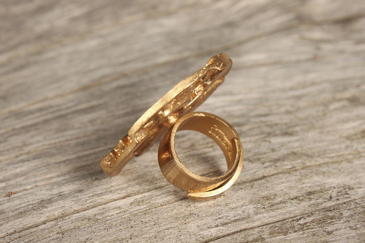 Jorma Laine Turun Hopea pronssi sormus / Bronze Large Ring Turun Hopea - Image 8