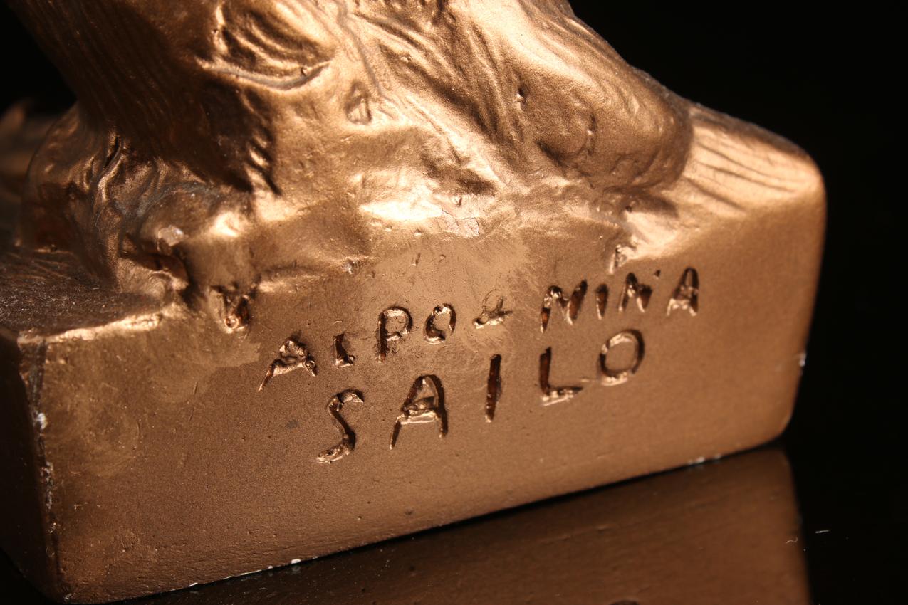 Rajamies kipsipatsas Alpo ja Nina Sailo / Border guard Plaster Statue - Image 11