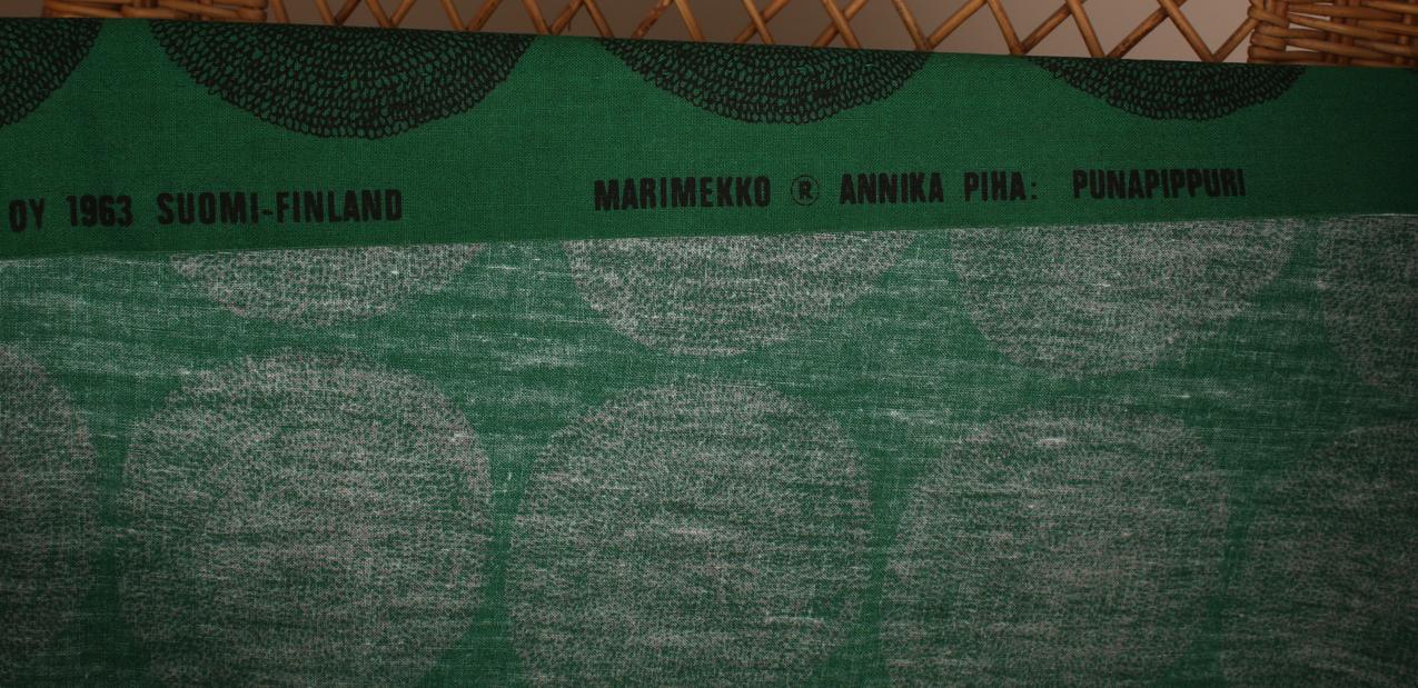 Vintage Marimekko Punapippuri kangas / Marimekko Punapippuri Fabric - Image 6