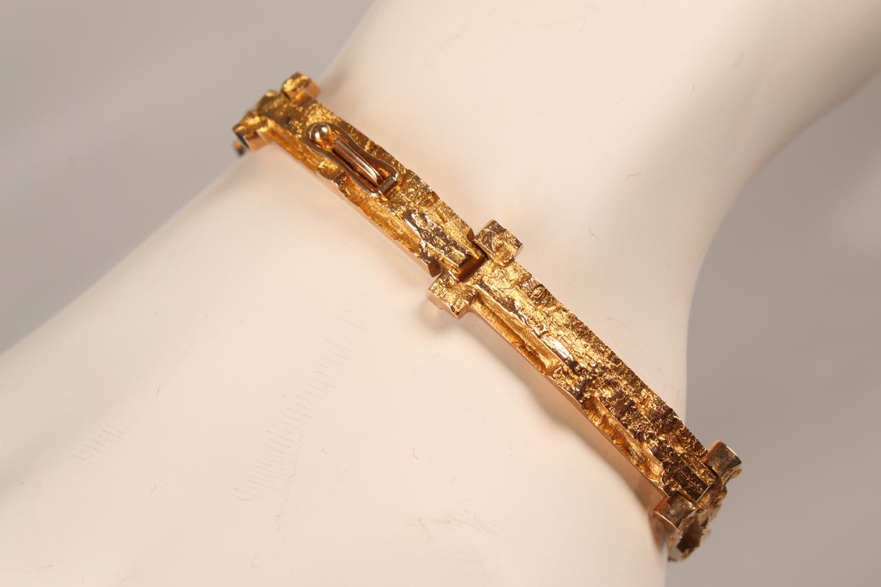 Vintage Björn Weckström Lapponia kultainen Tundra rannekoru / Gold bracelet - Image 3