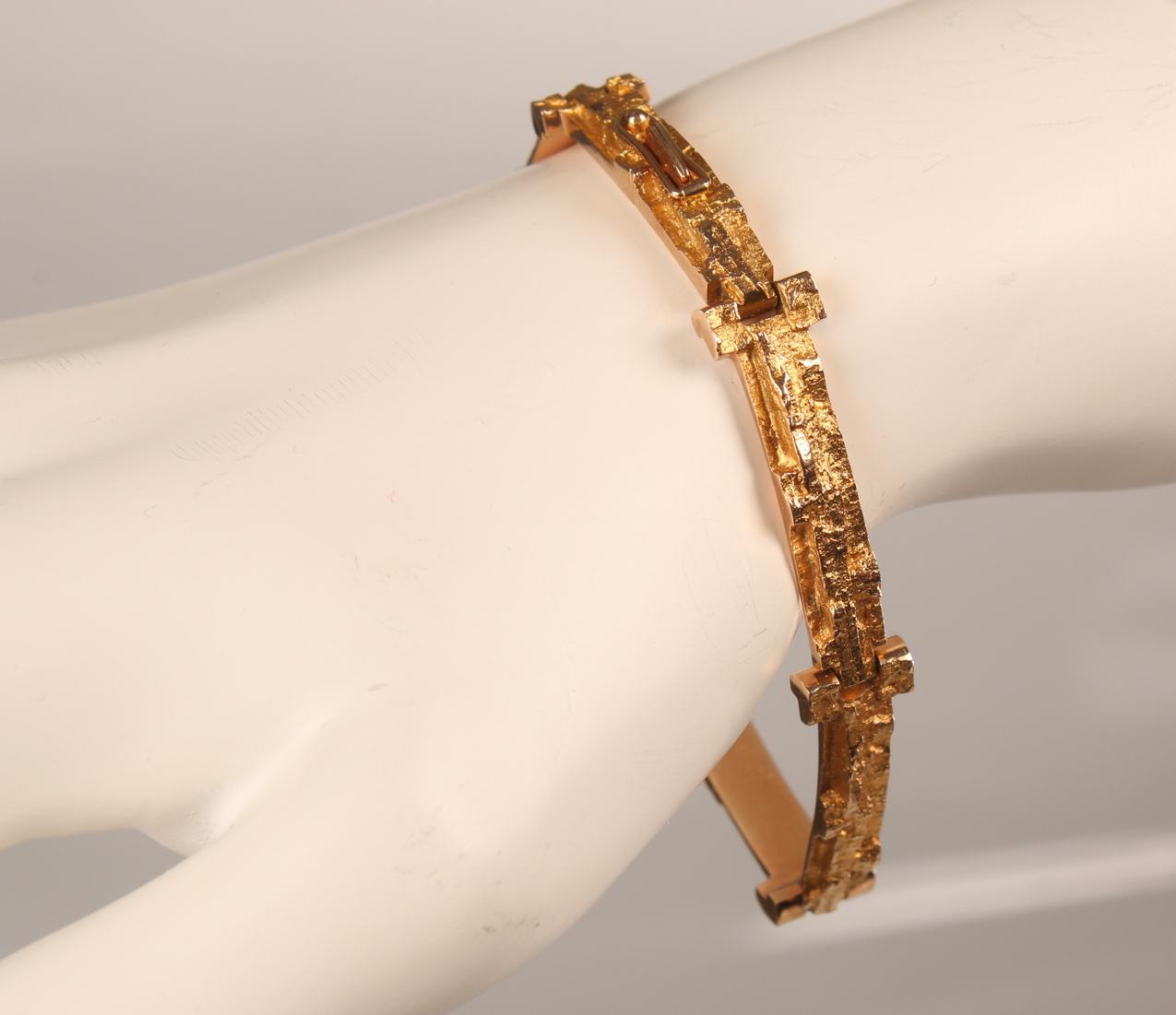 Vintage Björn Weckström Lapponia kultainen Tundra rannekoru / Gold bracelet