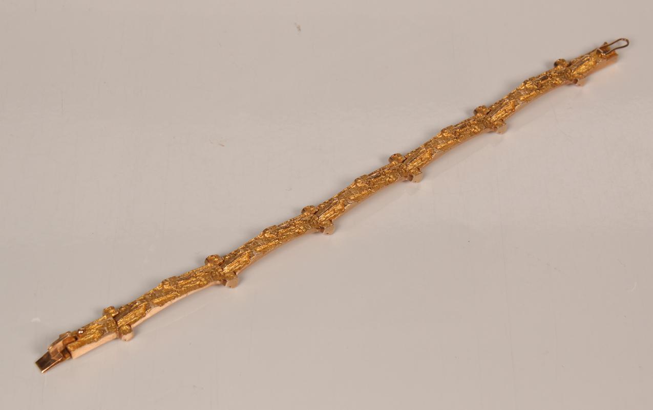 Vintage Björn Weckström Lapponia kultainen Tundra rannekoru / Gold bracelet - Image 5