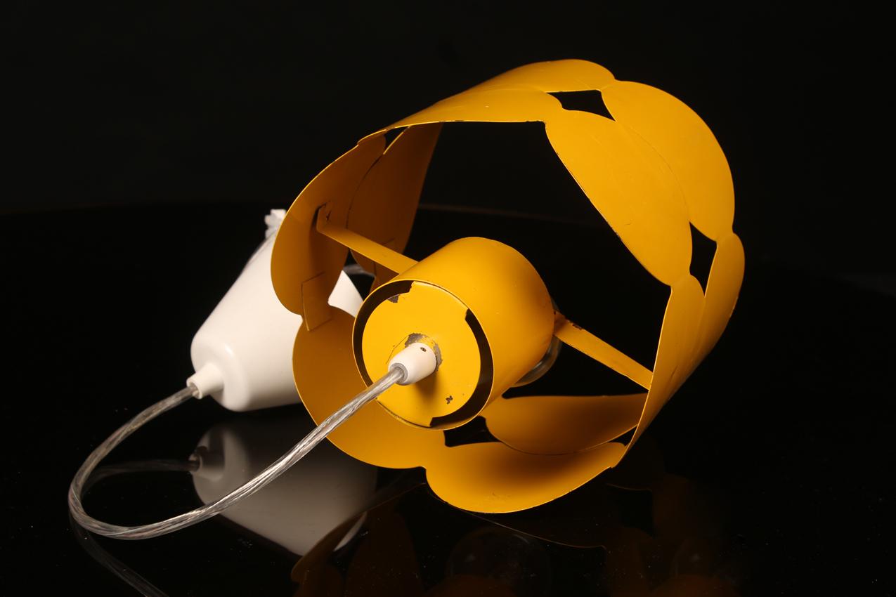 Retro Lival keltainen valaisin / Retro Lival yellow hanging lamp - Image 5