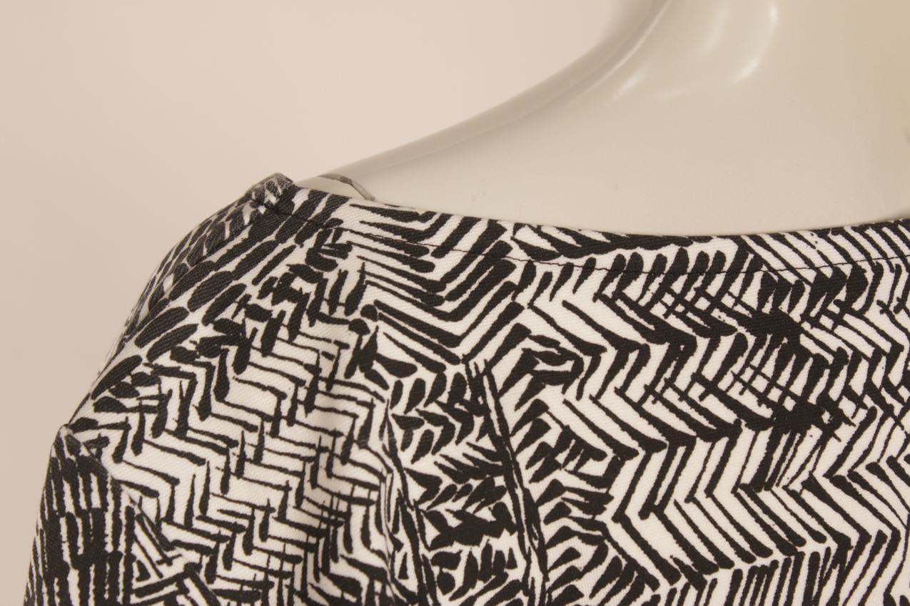 Marimekko mustavalkoinen elastinen trikoomekko - Image 7