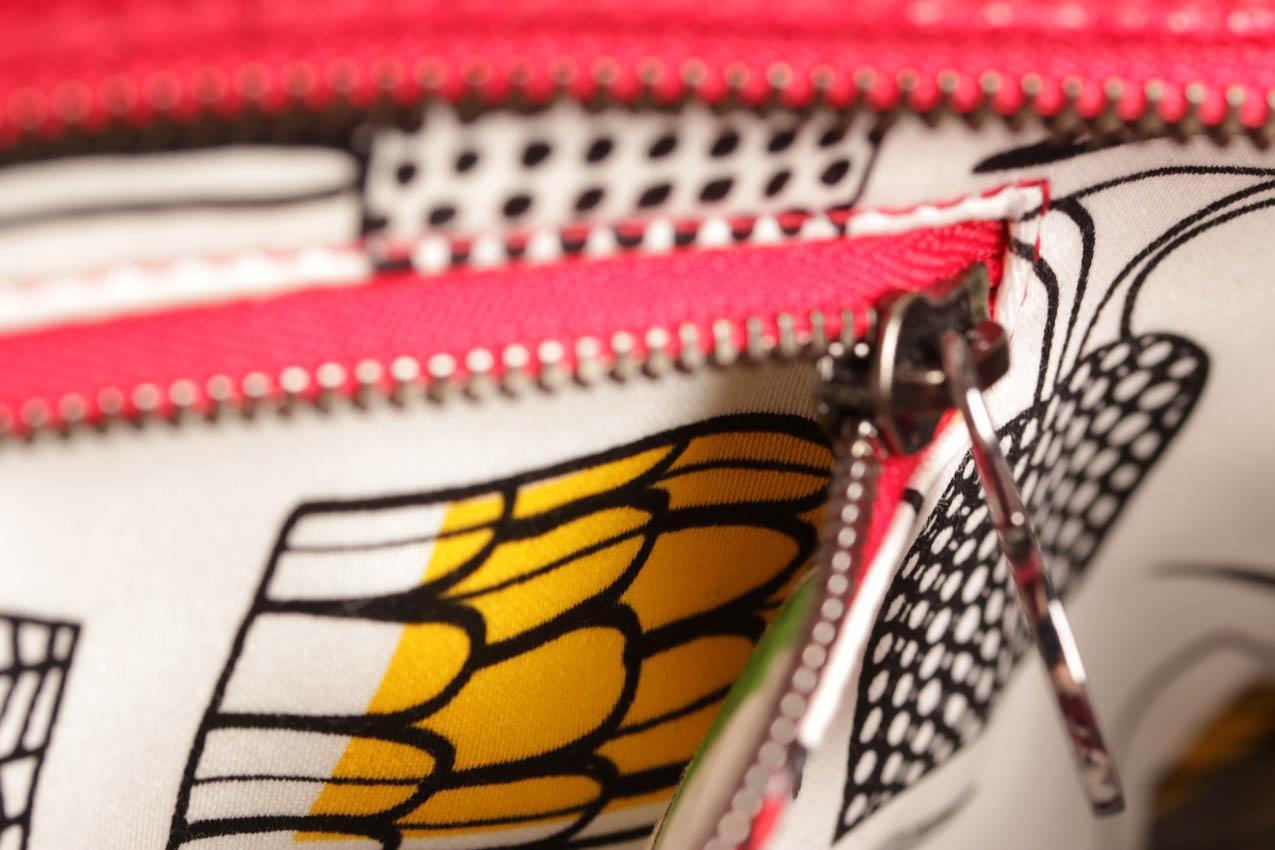 Marimekko punainen nahkainen käsilaukku Virva Launo - Image 11