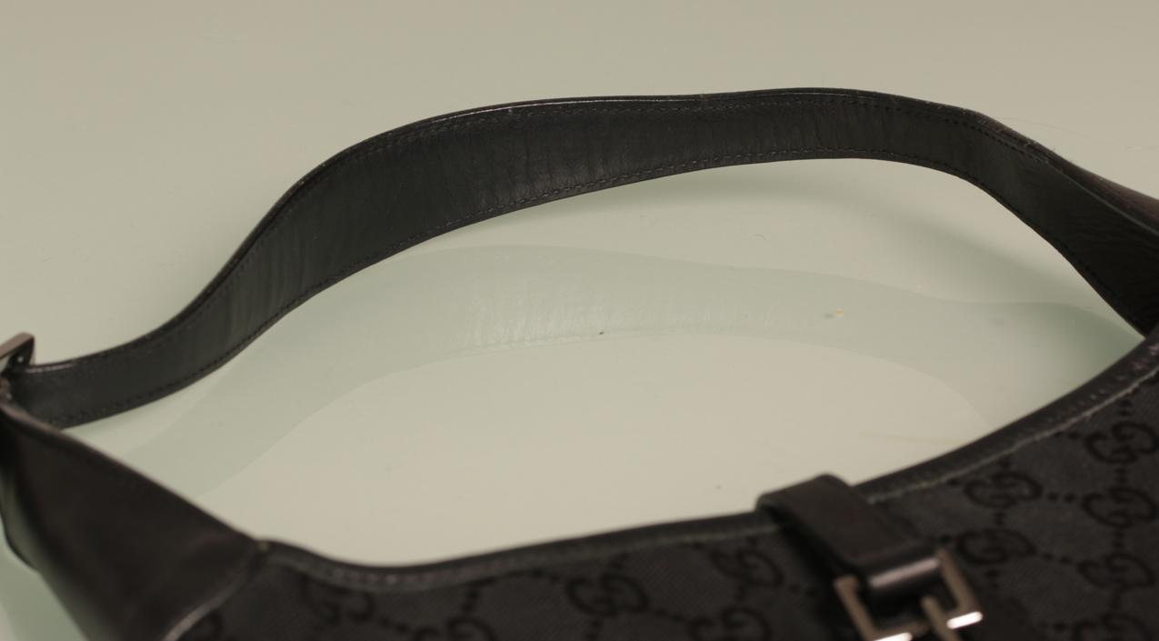 Gucci GG monogrammi Jackie musta kanvaasilaukku - Image 10