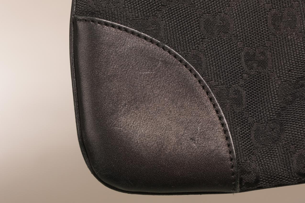 Gucci GG monogrammi Jackie musta kanvaasilaukku - Image 8