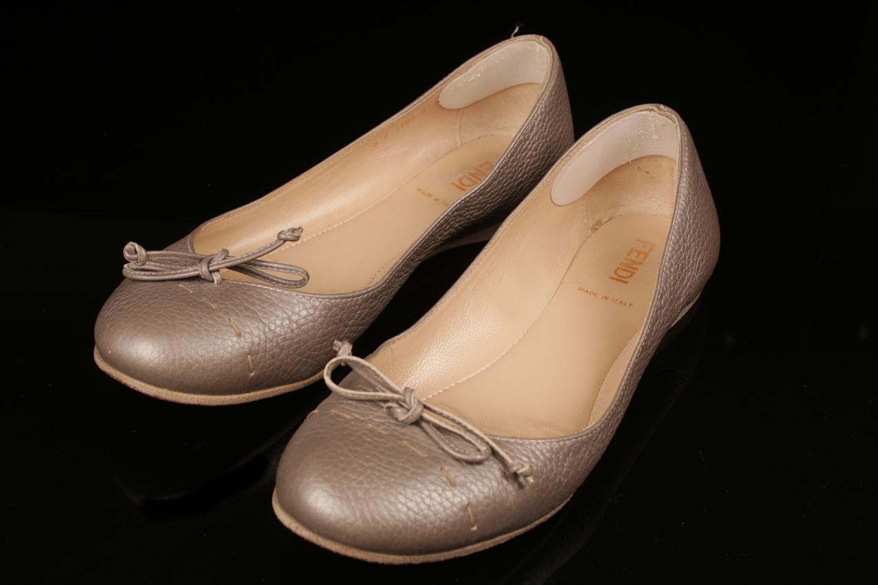 Fendi harmaat nahkaballeriinat 37,5 - Image 3