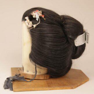 Old Japanese authentic Geisha Katsura wig with case box