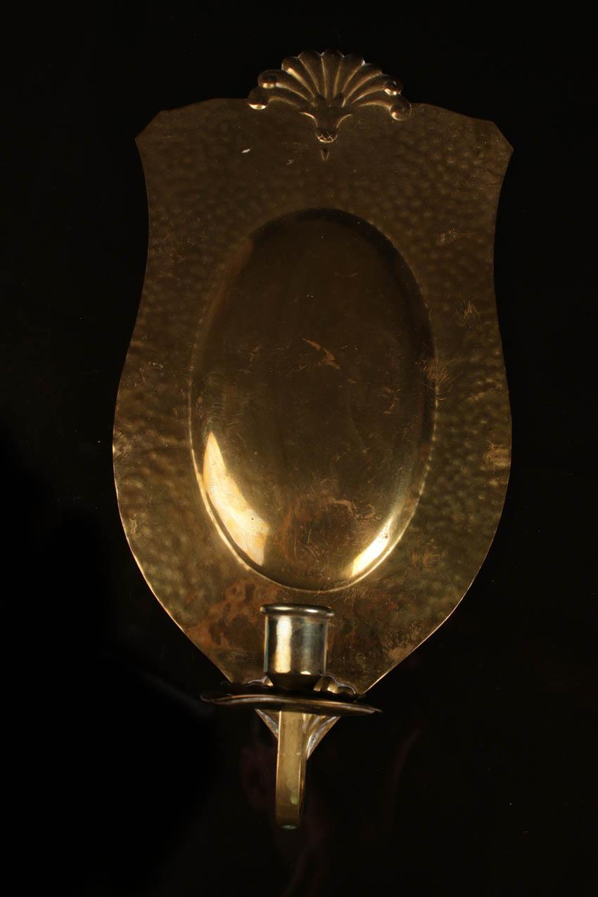 Knut Eriksson messinkinen lampettipari / Pair of brass candle wall sconce Knut Eriksson - Image 3
