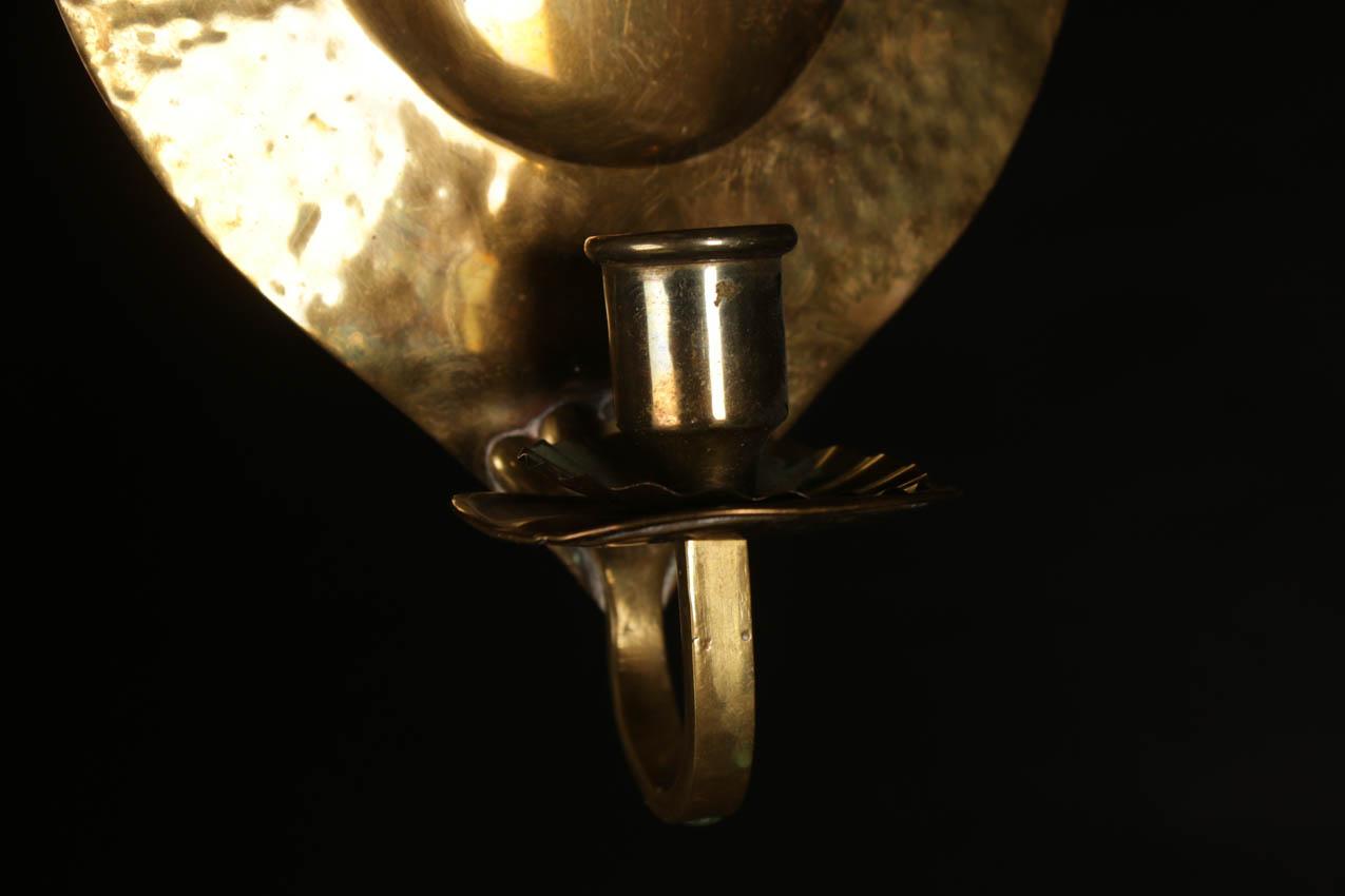Knut Eriksson messinkinen lampettipari / Pair of brass candle wall sconce Knut Eriksson - Image 6