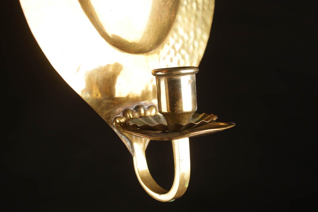 Knut Eriksson messinkinen lampettipari / Pair of brass candle wall sconce Knut Eriksson - Image 8