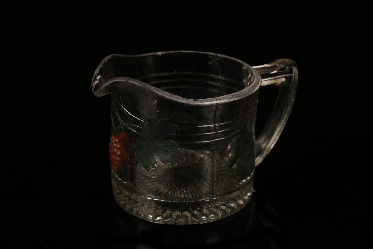 Antiikki Riihimäen lasi “Rypäle” kermakko - Image 3