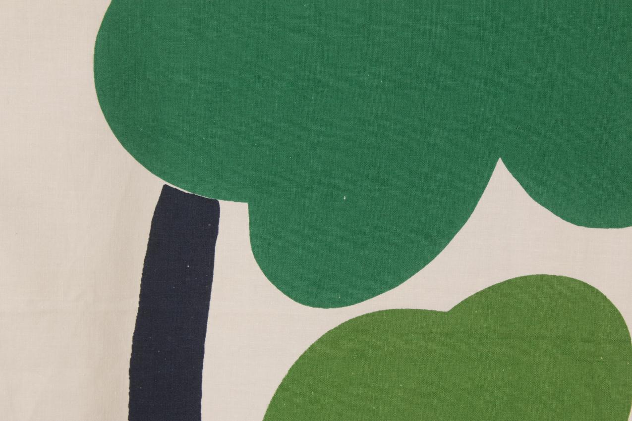 Vintage Marimekko vihreä Unikko kangas verho - Image 6