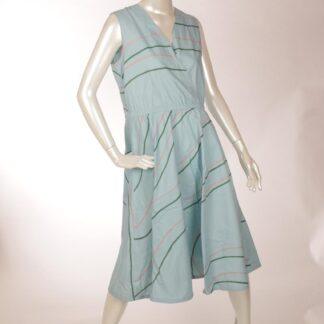 Vintage Marimekko sleeveless turquoise dress M