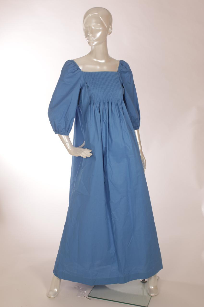 Vintage Marimekko Pentti Rinta sininen pitkä "Tanja" -mekko S