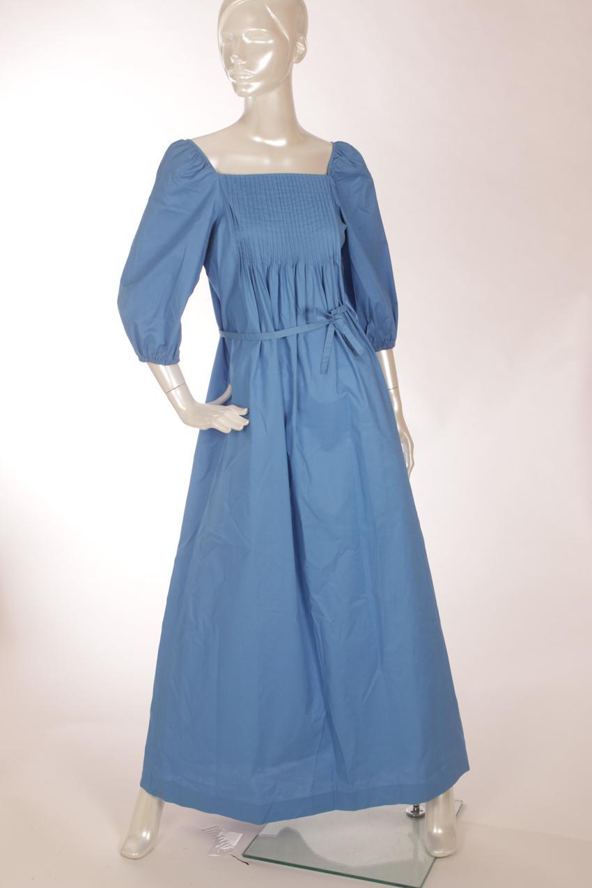 Vintage Marimekko Pentti Rinta sininen pitkä "Tanja" -mekko S - Image 4