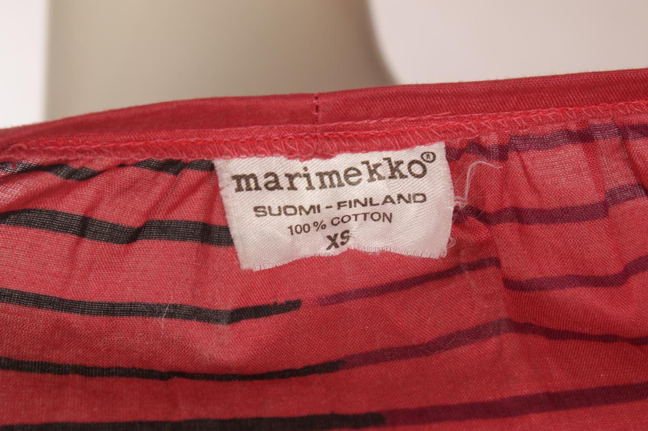 Vintage Marimekko extra leveä puhvihihainen mekko XS S - Image 11