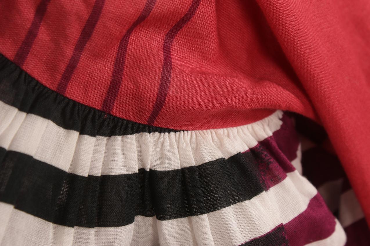 Vintage Marimekko extra leveä puhvihihainen mekko XS S - Image 5
