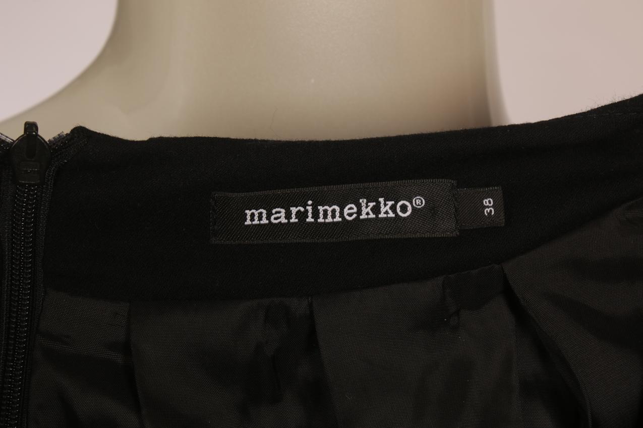 Marimekko Proto musta kreppikankainen mekko M - Image 8