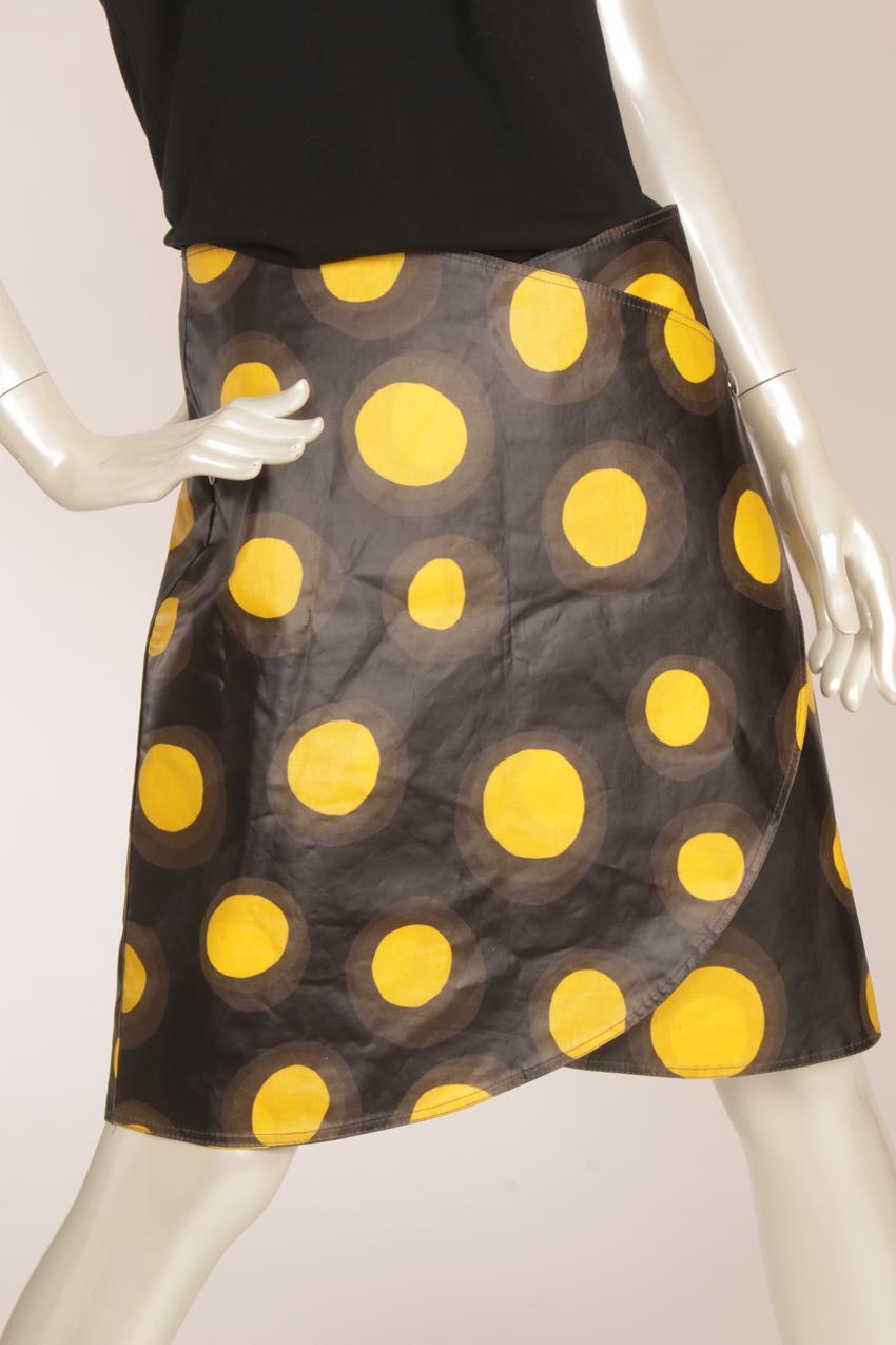 Vintage Marimekko Annika Rimala “Petrooli” PVC kietaisuhame “Läikät” - Image 3