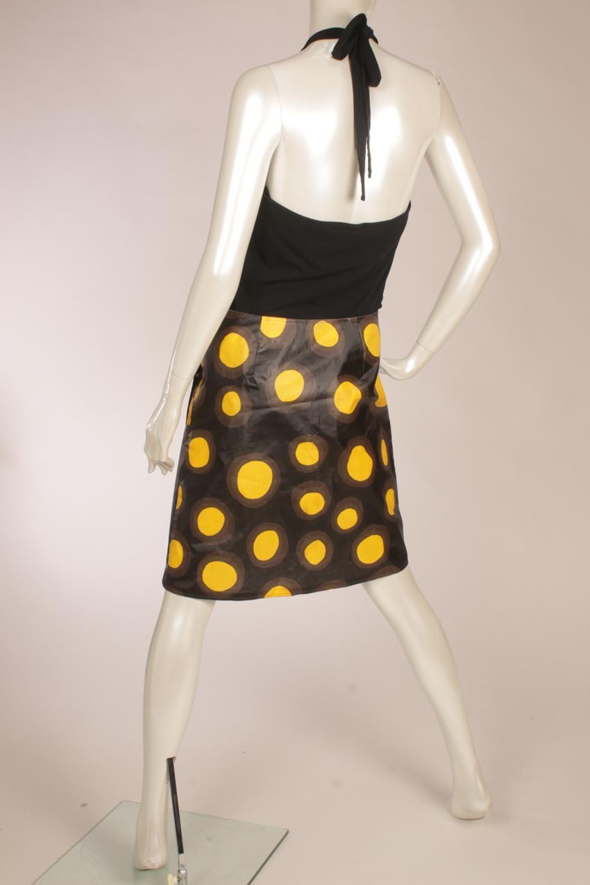 Vintage Marimekko Annika Rimala “Petrooli” PVC kietaisuhame “Läikät” - Image 6