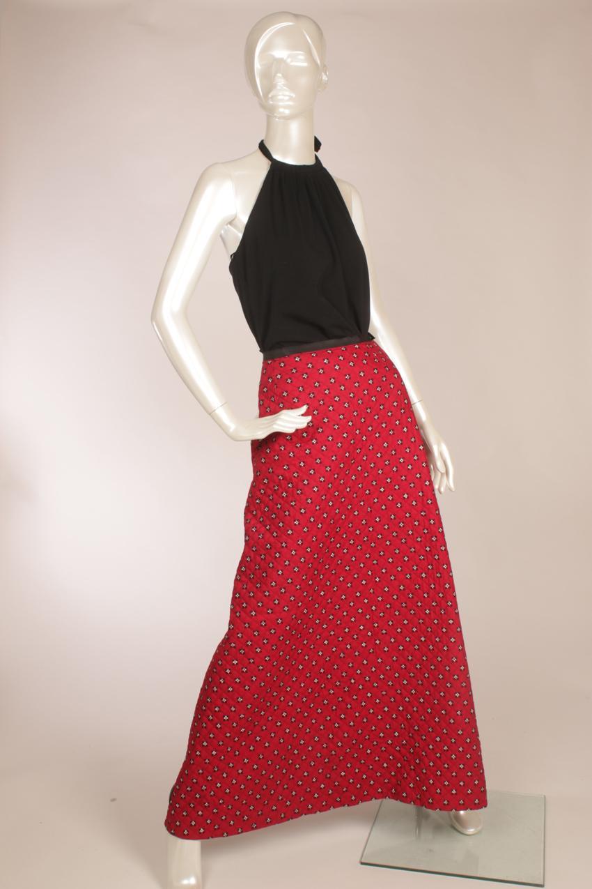 Vintage Marimekko topattu maksihame Liisa Suvanto Wakisaka Katsuji XS