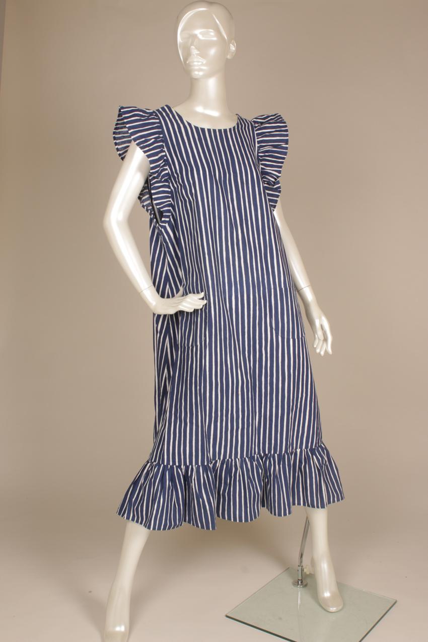 Vintage Marimekko sininen “Mari Essu” mekko L XL