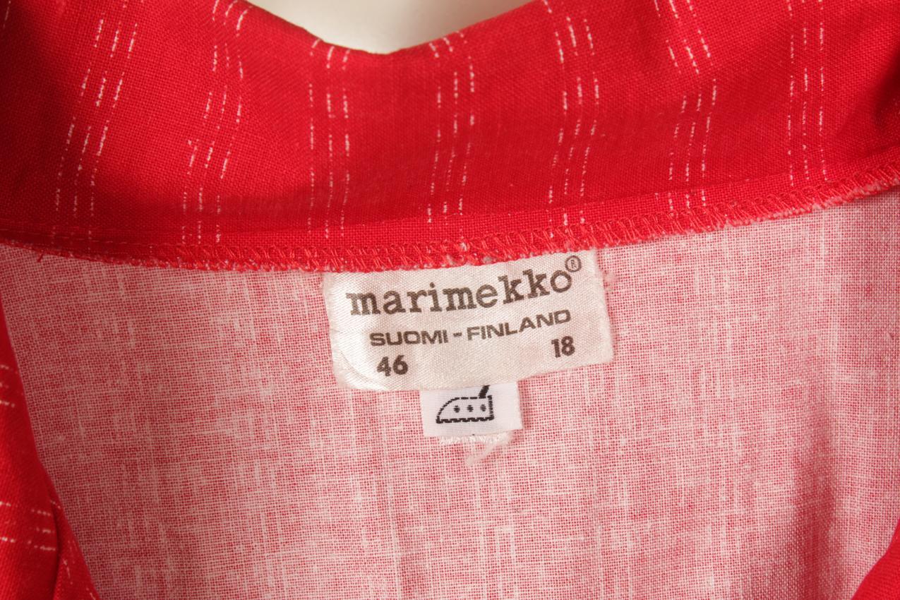 Vintage Marimekko punainen paitamekko L - Image 10