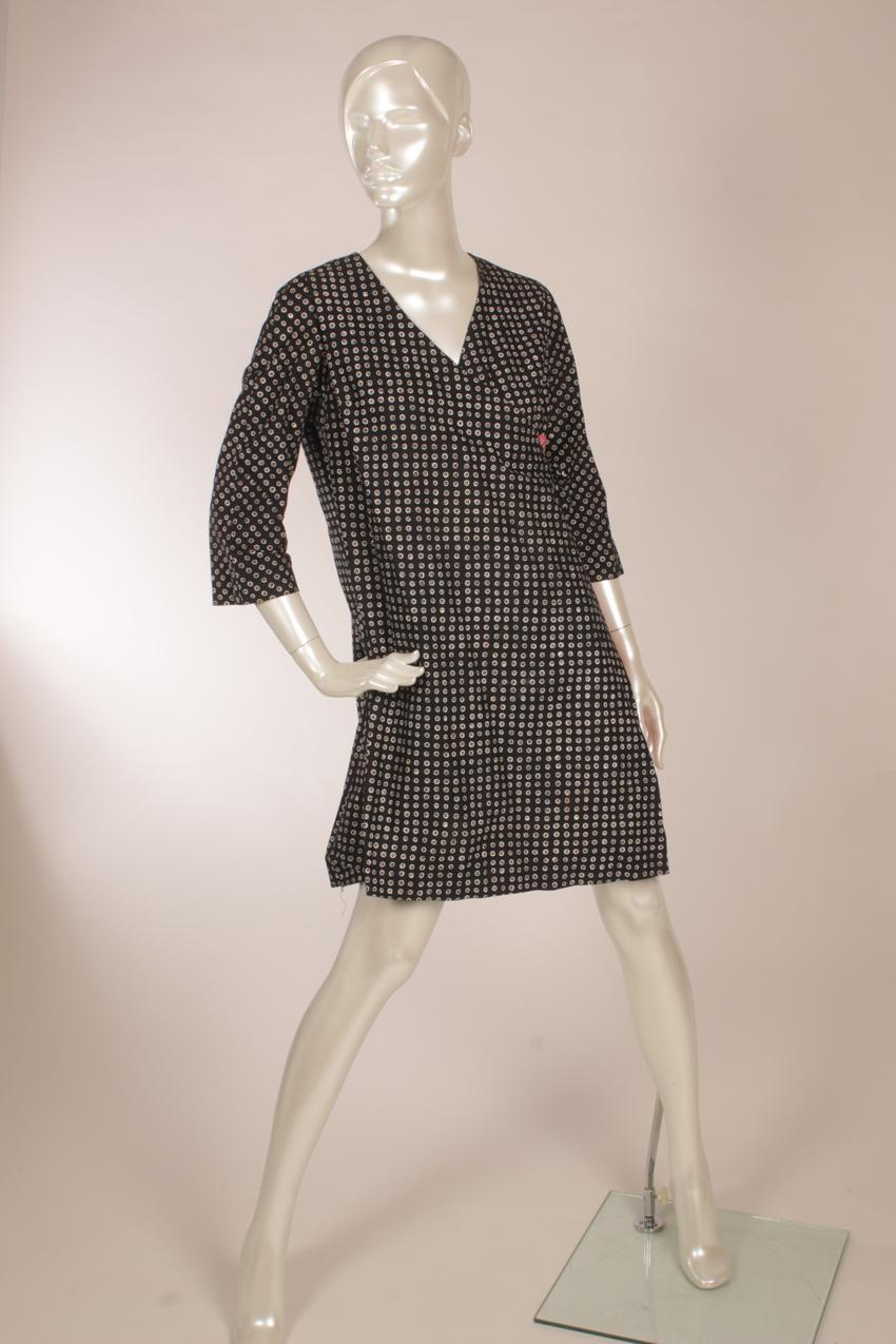 Vintage 60-luku Marimekko Annikki abstraktikuvioinen kietaisumekko äitiysmekko XS - Image 2