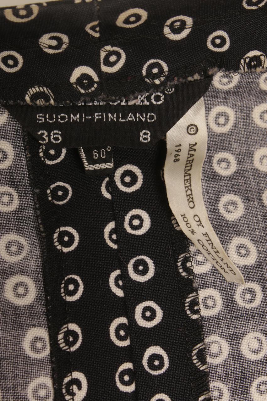 Vintage 60-luku Marimekko Annikki abstraktikuvioinen kietaisumekko äitiysmekko XS - Image 14