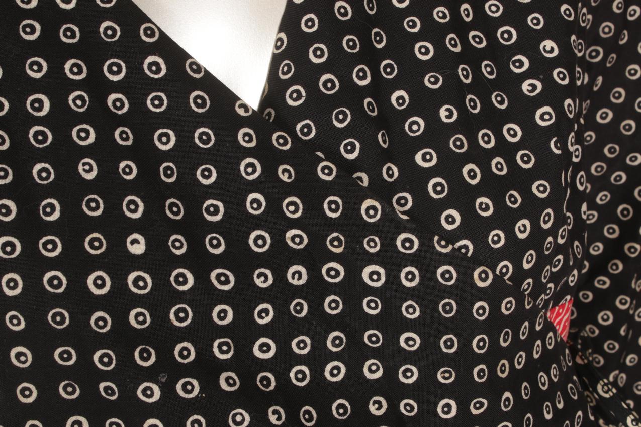 Vintage 60-luku Marimekko Annikki abstraktikuvioinen kietaisumekko äitiysmekko XS - Image 5