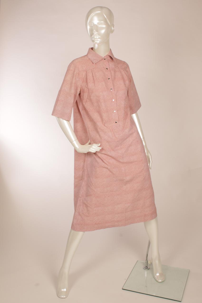 Vintage Marimekko punavalkoraidallinen paitamekko M