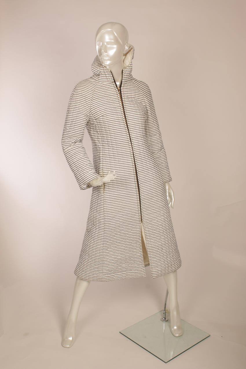 Vintage Vuokko raidallinen hupullinen toppatakki S - Image 4