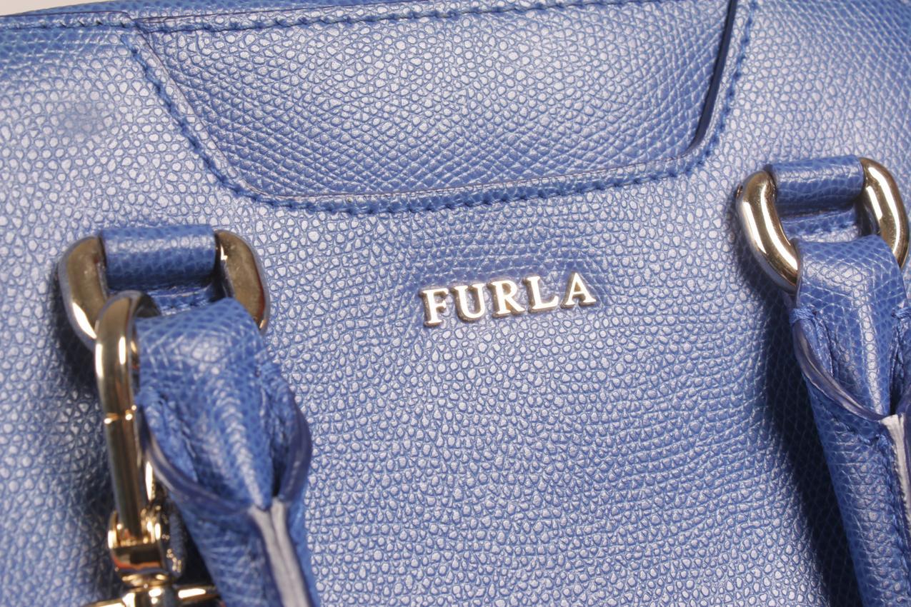 Furla sininen pieni nahkalaukku - Image 6