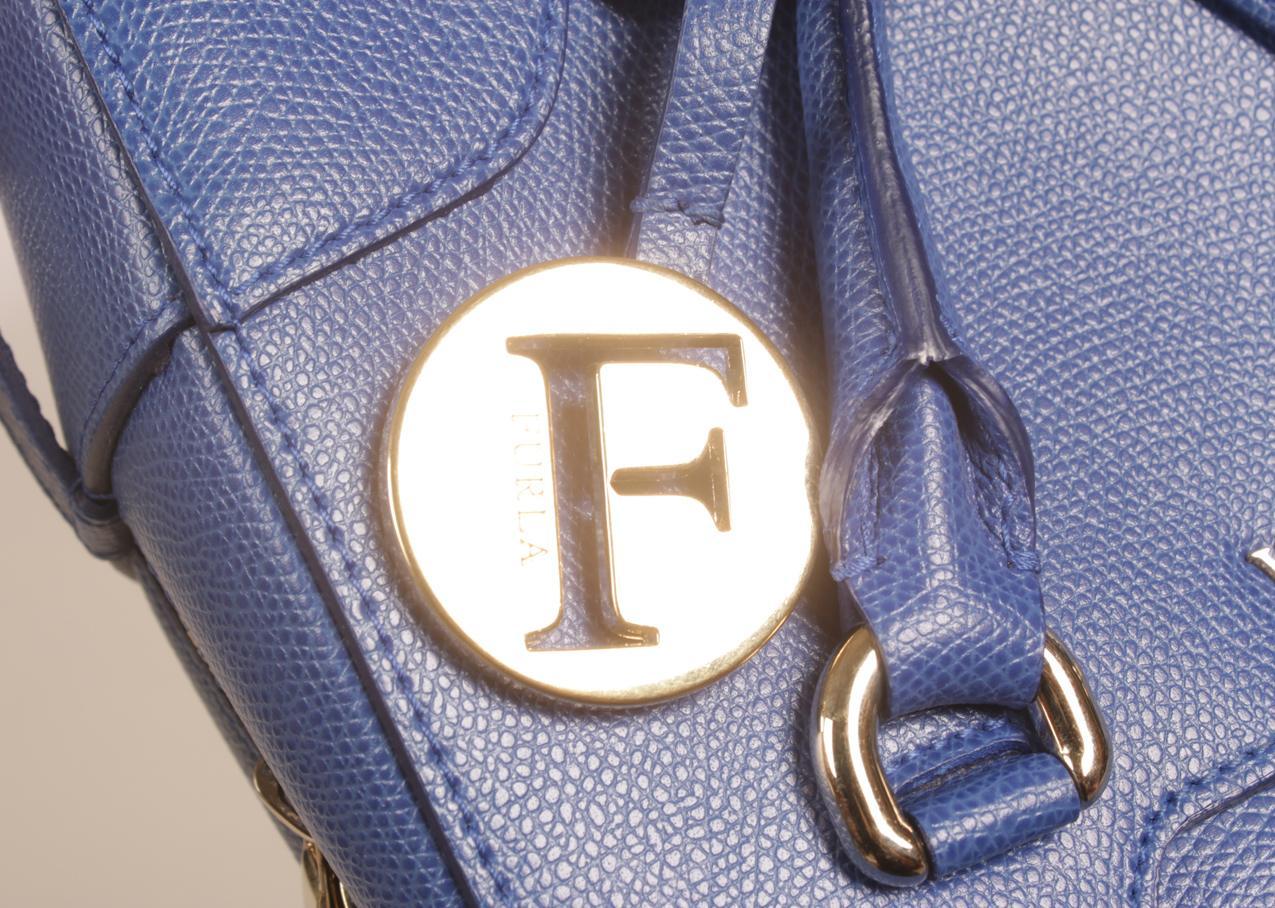 Furla sininen pieni nahkalaukku - Image 8