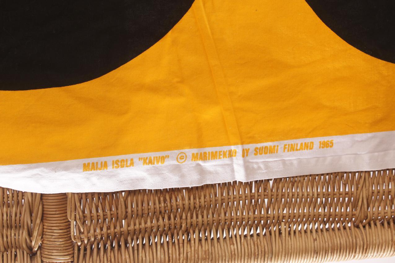 Vintage Marimekko keltainen“Kaivo” kangas - Image 4