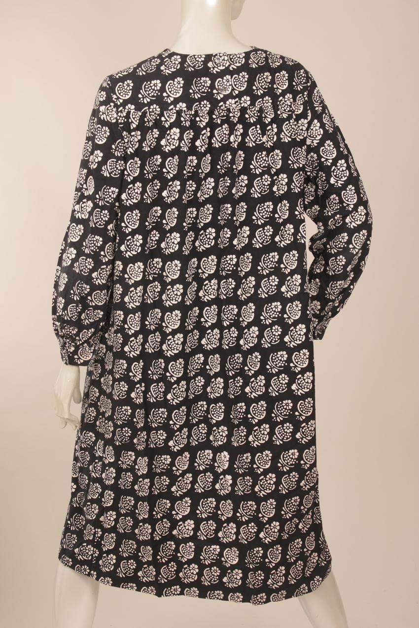 Vintage Marimekko Annikki Rimala mustavalkoinen "Massi" mekko - Image 5