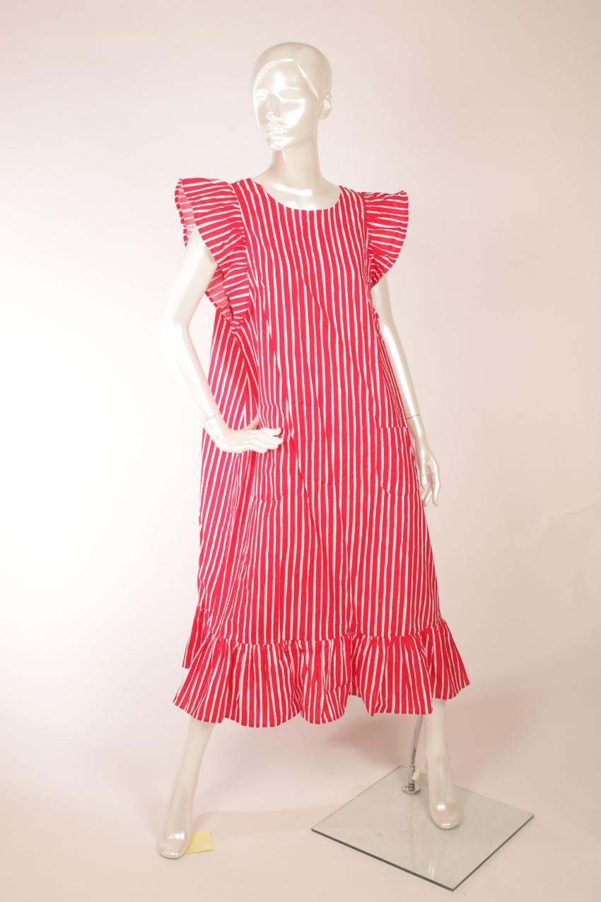 Vintage Marimekko punainen “Mariessu” mekko L