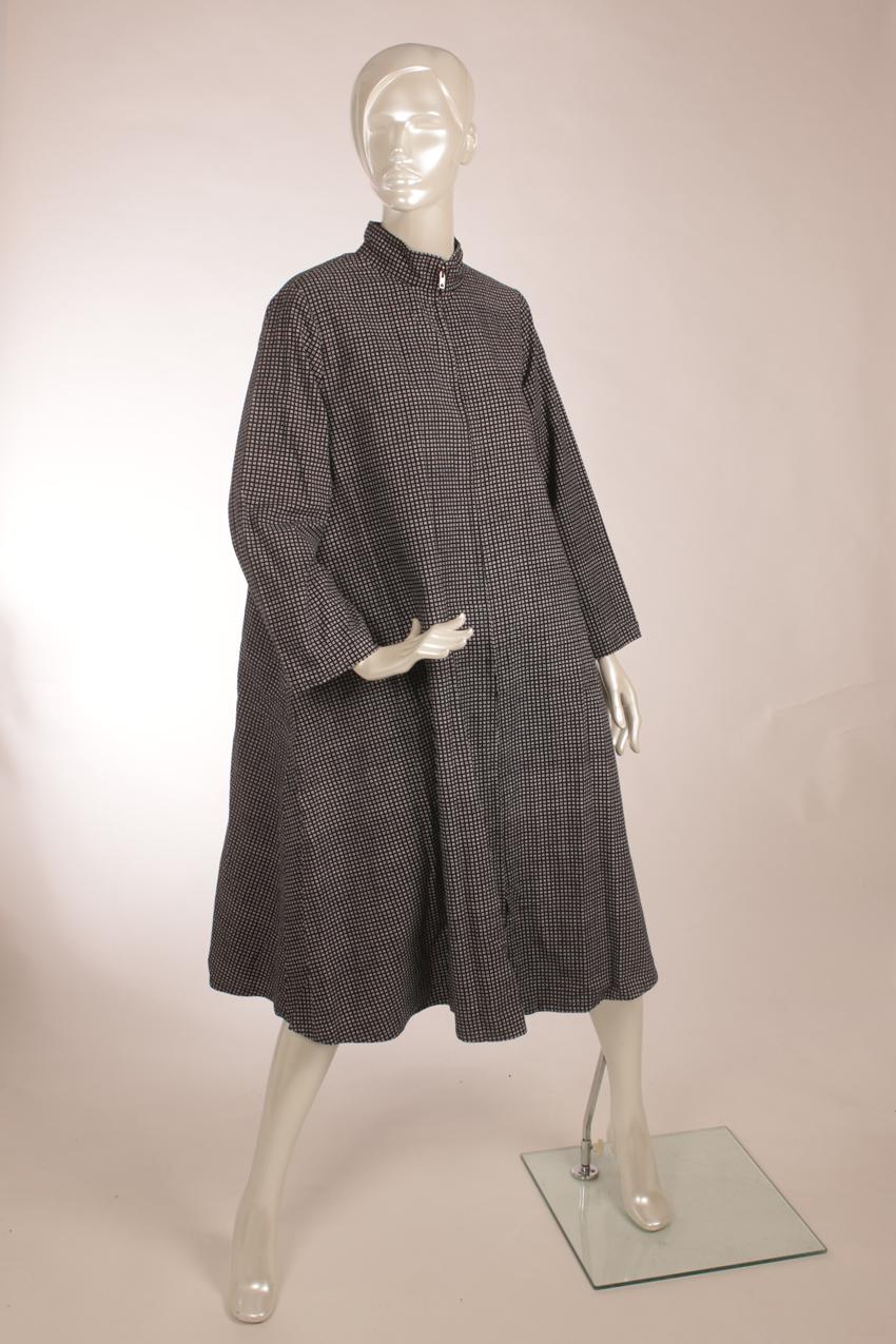 Vintage Vuokko mustavalkoinen takkimekko S