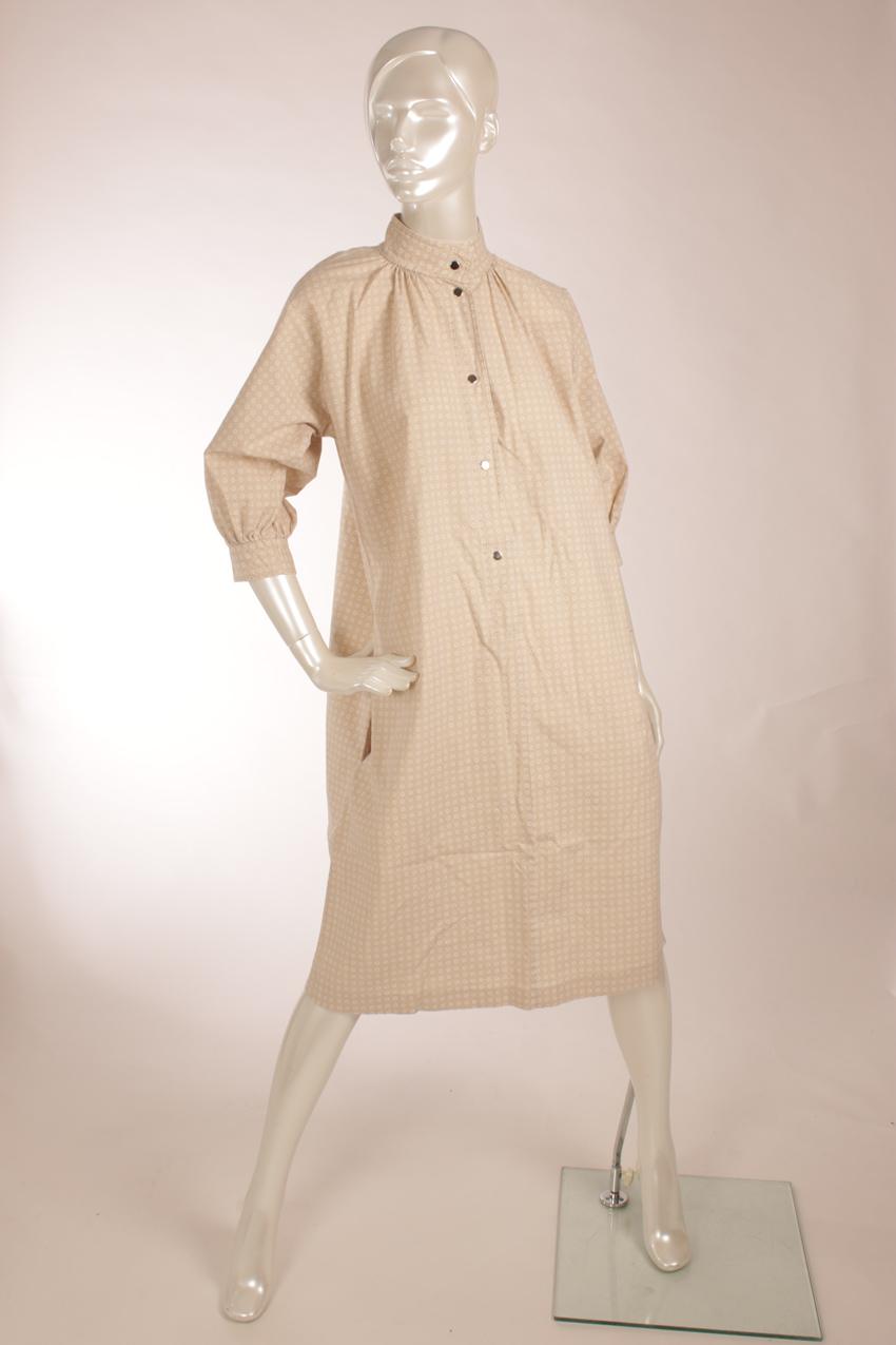 Vintage Vuokko beige shirt dress S