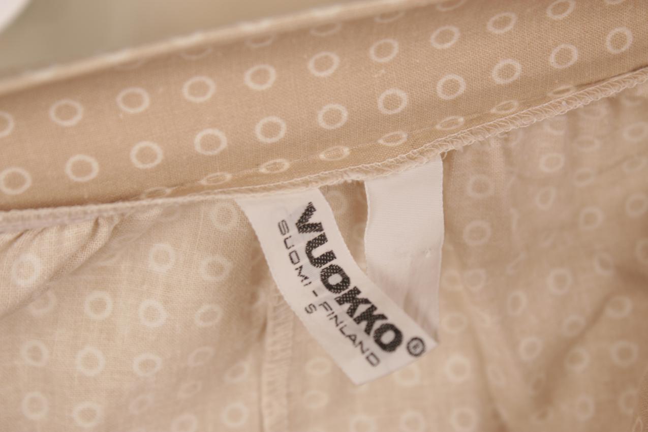 Vintage Vuokko beige shirt dress S - Image 7