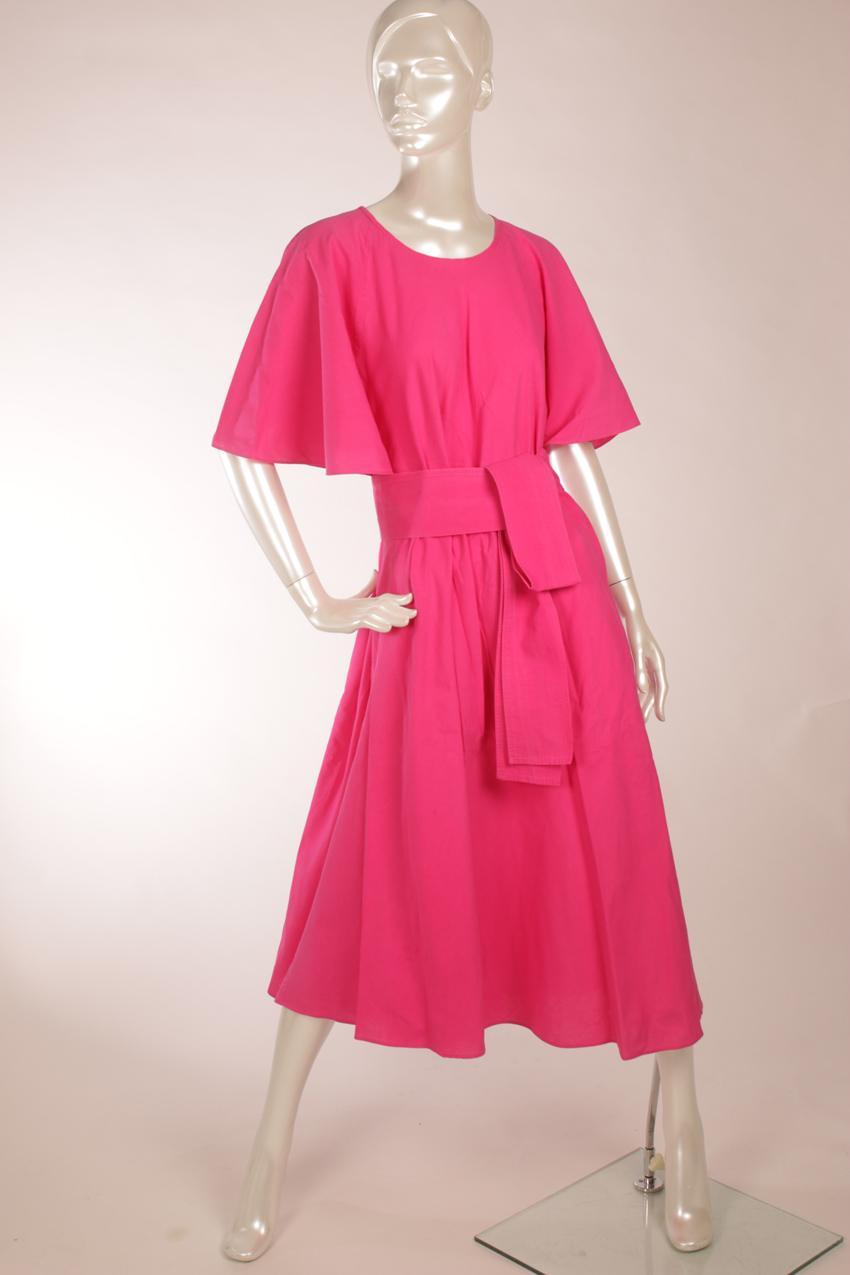 Vintage Vuokko fuksianpunainen mekko XS