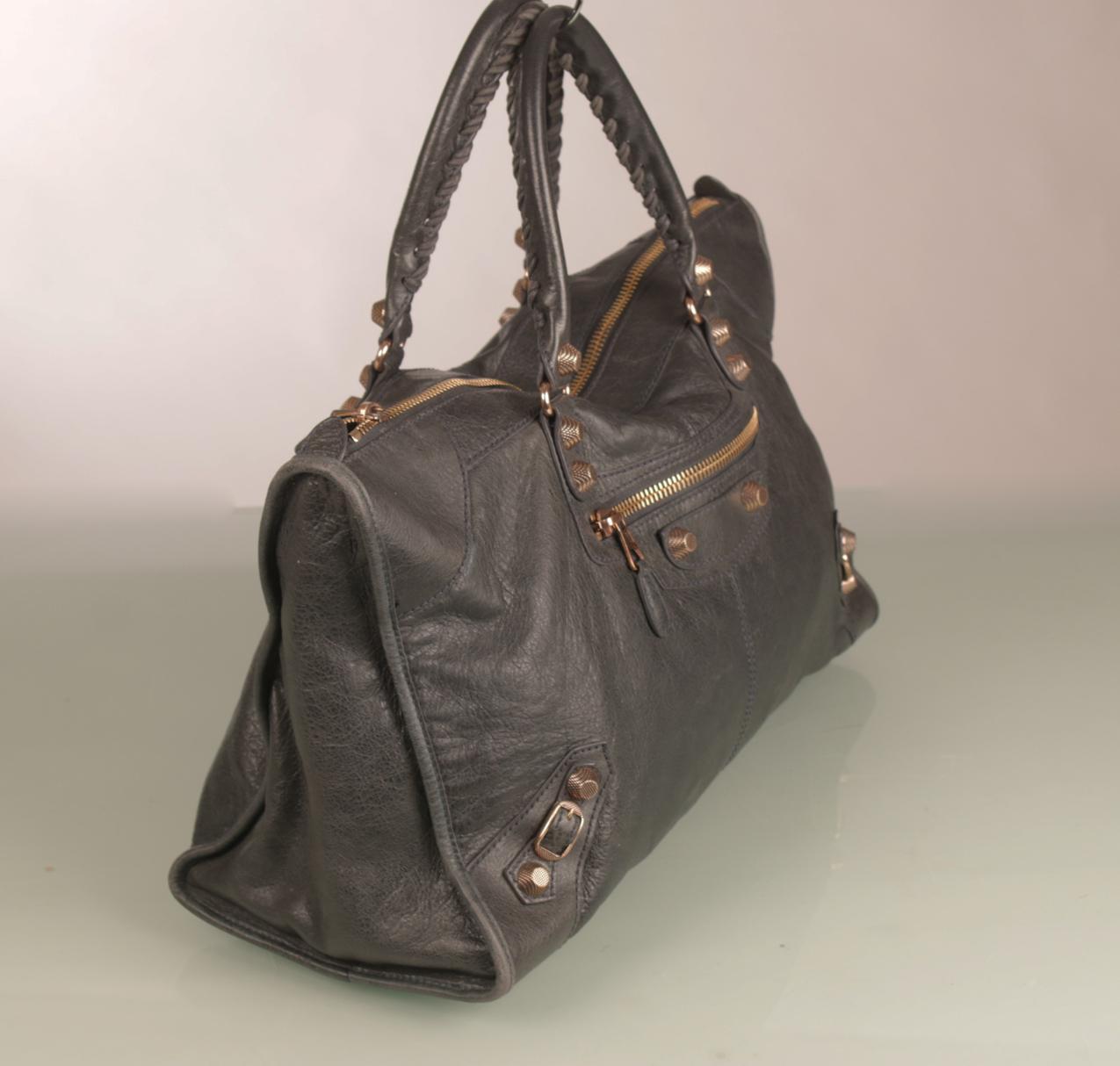 Balenciaga Agneau antrasiitti nahkainen Giant 12 ruusukulta Work tote laukku - Image 3
